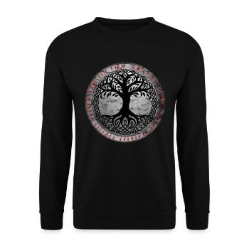 Yggdrasil Tree of Life Worldenbaum - Sweat-shirt Unisexe - noir - Devant - Alina (178cm) & Michal (187cm)