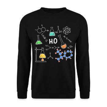 Physiker Physik Schüler Lehrer Geschenkidee - Unisex Pullover - Schwarz - Vorne - Alina (178cm) & Michal (187cm)