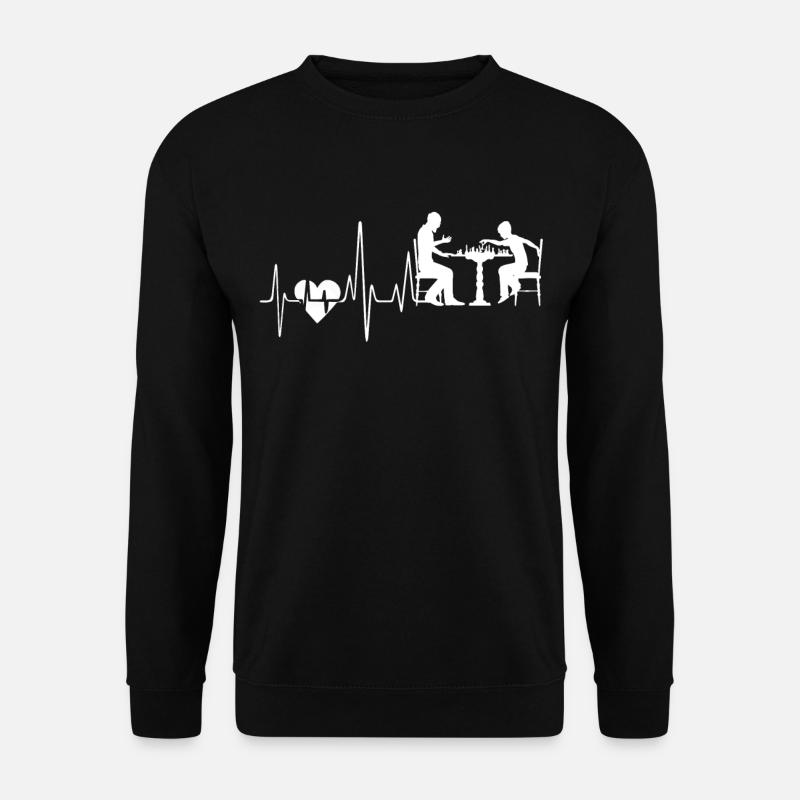 Chess Chess Heartbeat - Unisex Sweatshirt - black