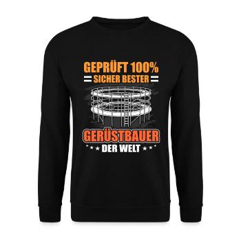 Bester Gerüstbauer Der Welt Gerüster Gerüst Gerüst - Unisex Pullover - Schwarz - Vorne - Alina (178cm) & Michal (187cm)