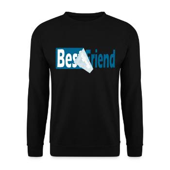 Bester Freund - Unisex Pullover - Schwarz - Vorne - Alina (178cm) & Michal (187cm)