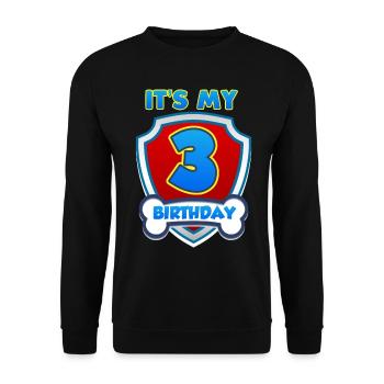 3 three girls boy birthday bones gift - Unisex Sweatshirt - black - Front - Alina (178cm) & Michal (187cm)