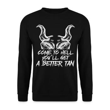 Satan Satanists Satanism Occult Sayings - Unisex Sweatshirt - black - Front - Alina (178cm) & Michal (187cm)