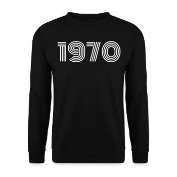 1970 - Sweat-shirt Unisexe - noir - Devant - Alina (178cm) & Michal (187cm)
