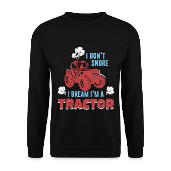 Traktor Bauer Landwirt Geschenk Schlepper - Unisex Pullover - Schwarz - Vorne - Alina (178cm) & Michal (187cm)