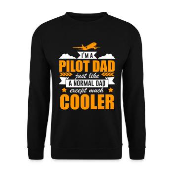 pilot - Unisex Sweatshirt - black - Front - Alina (178cm) & Michal (187cm)
