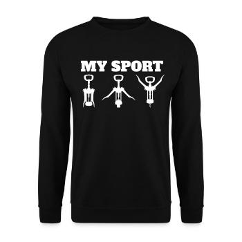 My Sport Corkscrews Tire-bouchons boire du vin - Sweat-shirt Unisexe - noir - Devant - Alina (178cm) & Michal (187cm)