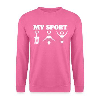 My Sport Korkenziehen Korkenzieher trinken Wein - Unisex Pullover - Pink - Vorne