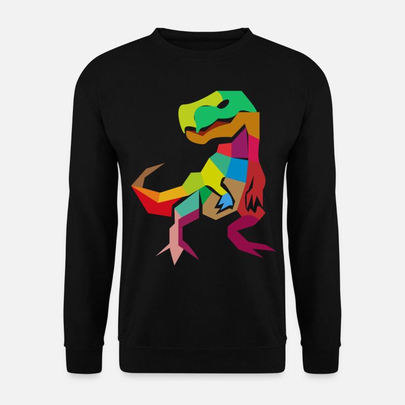 Abstract T-Rex trex tyrannosaurus gift idea - Unisex Sweatshirt - black