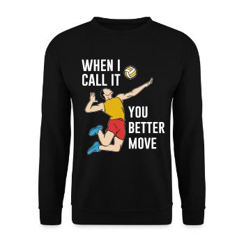 Volleyball Volleyballer - Unisex Pullover - Schwarz - Vorne - Alina (178cm) & Michal (187cm)