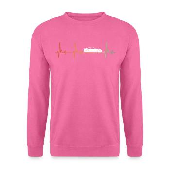 Distressed Automobile Heartbeat - Unisex Pullover - Pink - Vorne