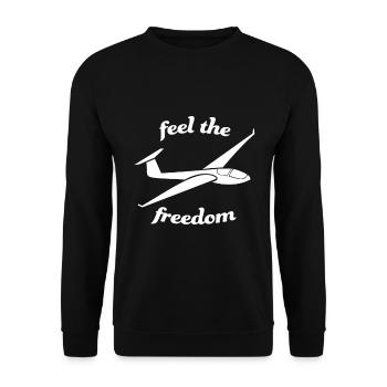 segelflug leidenschaft fallschirmspringen geschenk - Unisex Pullover - Schwarz - Vorne - Alina (178cm) & Michal (187cm)