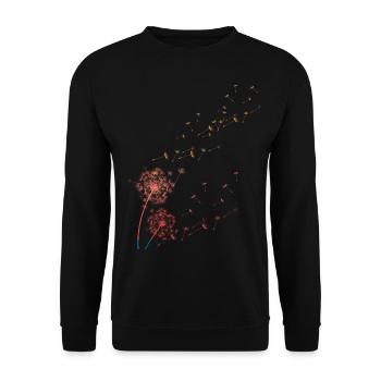 of grass, dandelion, dandelion - Unisex Sweatshirt - black - Front - Alina (178cm) & Michal (187cm)