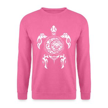 Schildkröte Maori Tribal Sonnen Design Mond Shirt - Unisex Pullover - Pink - Vorne
