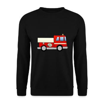 Feuerwehrauto - Unisex Pullover - Schwarz - Vorne - Alina (178cm) & Michal (187cm)