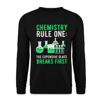 Science de la chimie - Sweat-shirt Unisexe - noir - Devant - Alina (178cm) & Michal (187cm)