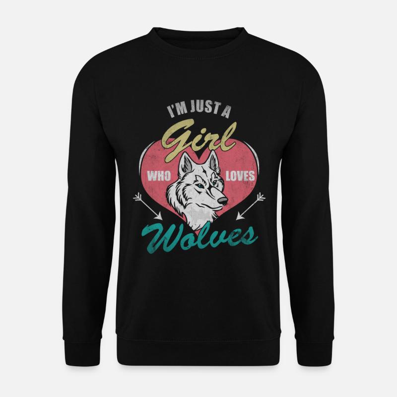 wolf - Unisex Sweatshirt - black