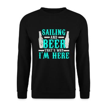 sailing - Unisex Sweatshirt - black - Front - Alina (178cm) & Michal (187cm)