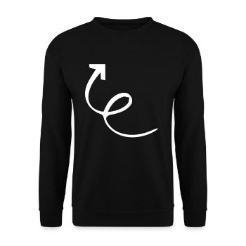 Arrow icon - Unisex Sweatshirt - black - Front - Alina (178cm) & Michal (187cm)