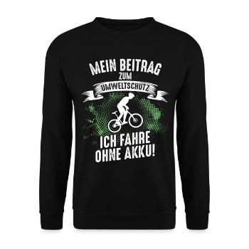 Cyclist rider cyclist bike gift - Unisex Sweatshirt - black - Front - Alina (178cm) & Michal (187cm)