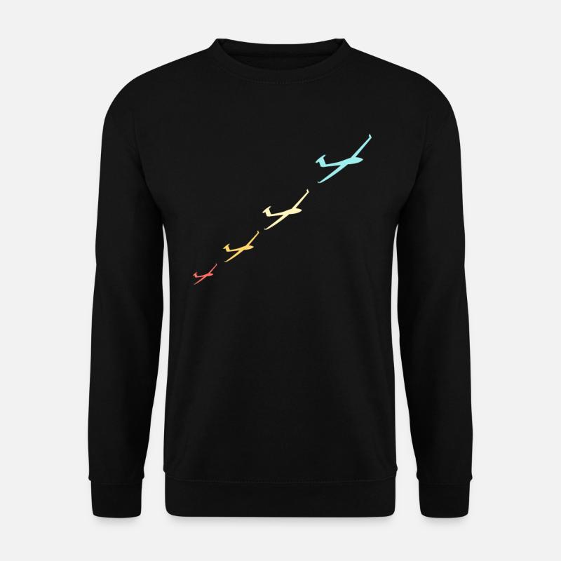 segelflug vintage tshirt geschenk - Unisex Pullover - Schwarz