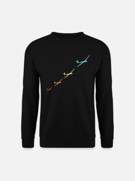 segelflug vintage tshirt geschenk - Unisex Pullover - Schwarz