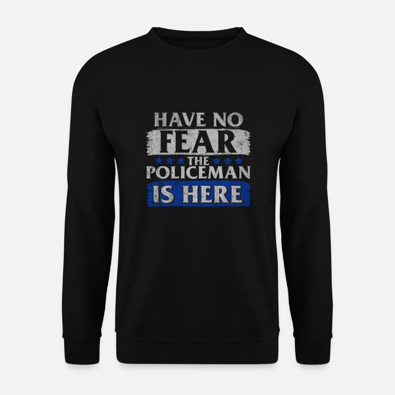 Polizei Cop Polizist Geschenk - Unisex Pullover - Schwarz