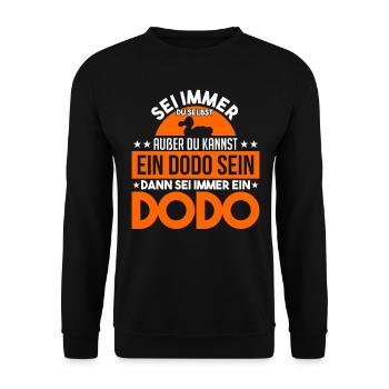 Dodo Dodos Ausgestorben Ornithologie - Unisex Pullover - Schwarz - Vorne - Alina (178cm) & Michal (187cm)