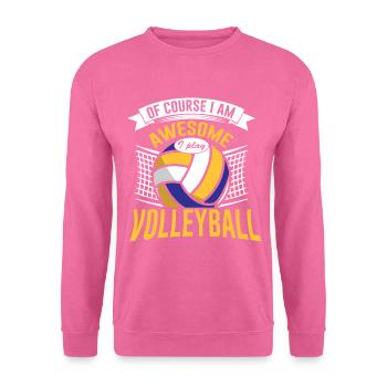 Volleyball Beachvolleyball Team Mannschaft Netz - Unisex Pullover - Pink - Vorne