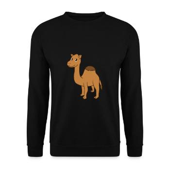 chameau - Sweat-shirt Unisexe - noir - Devant - Alina (178cm) & Michal (187cm)