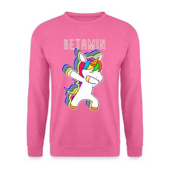 Ketamin Dabbing Unicorn Keta Einhorn Techno Rave D - Unisex Pullover - Pink - Vorne