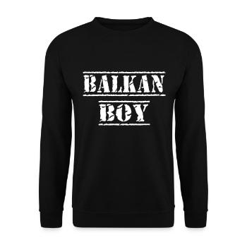 Garçon des Balkans - Sweat-shirt Unisexe - noir - Devant - Alina (178cm) & Michal (187cm)