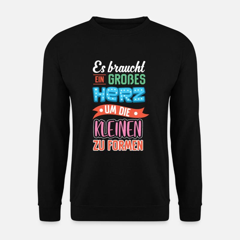 Kita Pädagogin lustiger Spruch Erzieherin - Unisex Pullover - Schwarz