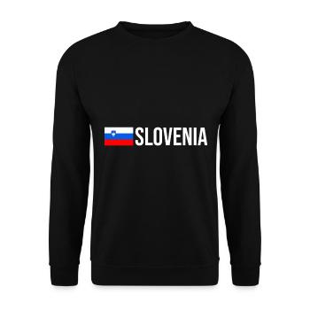 Slowenien! - Unisex Pullover - Schwarz - Vorne - Alina (178cm) & Michal (187cm)