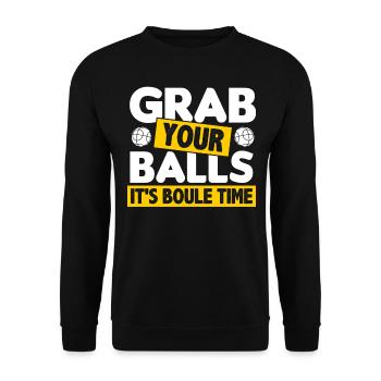 Boule Petanque Boccia Boules - Unisex Sweatshirt - black - Front - Alina (178cm) & Michal (187cm)