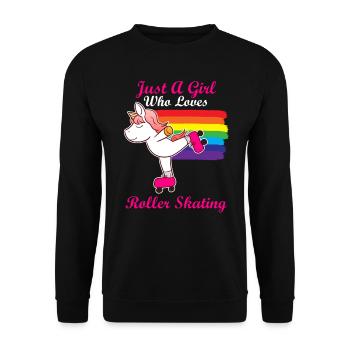 Roller Skating - Unisex Pullover - Schwarz - Vorne - Alina (178cm) & Michal (187cm)