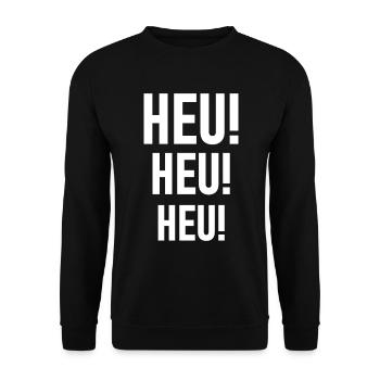 HAY! HAY! HAY! Farmer agriculture - Unisex Sweatshirt - black - Front - Alina (178cm) & Michal (187cm)