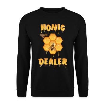 Miel Dealer Apiculteur abeilles - Sweat-shirt Unisexe - noir - Devant - Alina (178cm) & Michal (187cm)