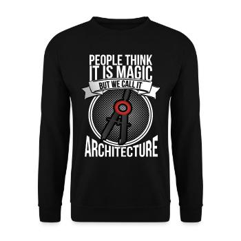 Architekt - Unisex Pullover - Schwarz - Vorne - Alina (178cm) & Michal (187cm)