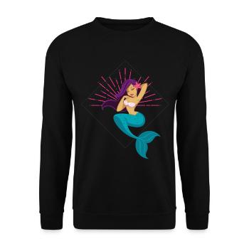 Conception de sirène - Sweat-shirt Unisexe - noir - Devant - Alina (178cm) & Michal (187cm)