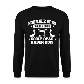 Koi Kois Koifisch Zuchtkarpfen - Unisex Pullover - Schwarz - Vorne - Alina (178cm) & Michal (187cm)