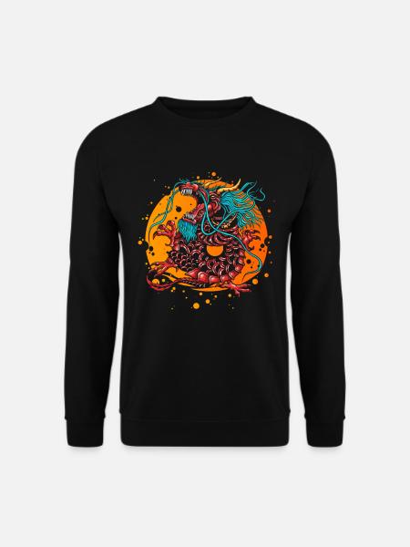 Drachen Chinesisch Drache China Asien Dragon - Unisex Pullover - Schwarz