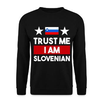 Slowenien! - Unisex Pullover - Schwarz - Vorne - Alina (178cm) & Michal (187cm)