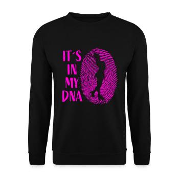It´s in my DNA - Rollkunstlauf Rollschuh Pirouette - Unisex Pullover - Schwarz - Vorne - Alina (178cm) & Michal (187cm)