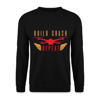 Construire la répétition du crash - Sweat-shirt Unisexe - noir - Devant - Alina (178cm) & Michal (187cm)