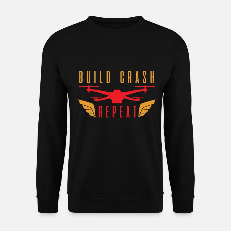 Build crash repeat - Unisex Sweatshirt - black
