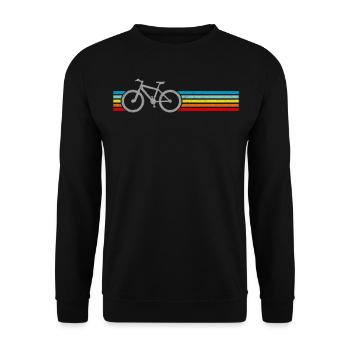 Retro Vintage Mountain Bike Bicycle Biking Cycle - Unisex Sweatshirt - black - Front - Alina (178cm) & Michal (187cm)