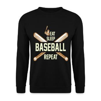 Baseball - Unisex Pullover - Schwarz - Vorne - Alina (178cm) & Michal (187cm)