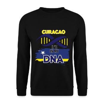 Curacao is in my DNA - Unisex Sweatshirt - black - Front - Alina (178cm) & Michal (187cm)