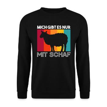 Schaf Schafe Landwirtschaft Geschenk - Unisex Pullover - Schwarz - Vorne - Alina (178cm) & Michal (187cm)
